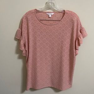 Lauren Conrad blouse with ruffled sleeves